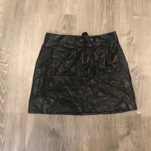 BLack leather skirt